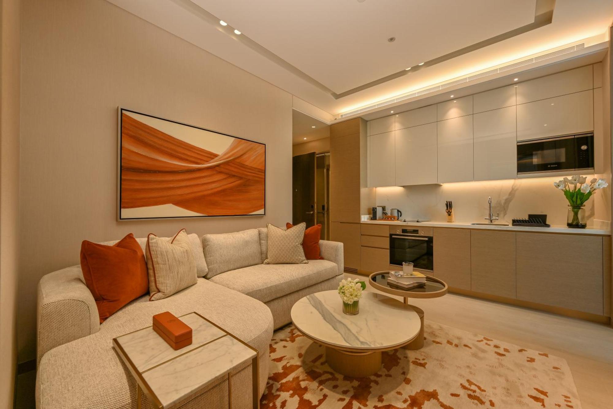 麦纳麦 Onyx Rotana酒店 外观 照片 A living room in a 1-bedroom apartment